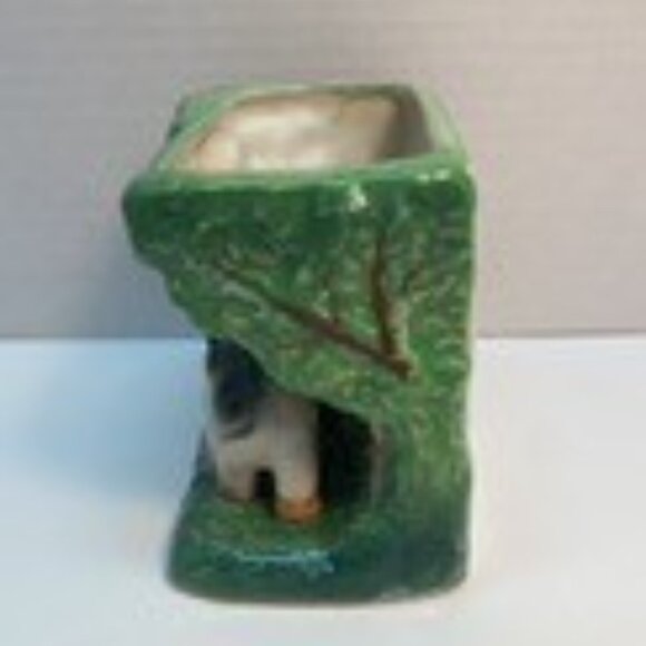 Vintage Ceramic Planter Lucky Elephant Trunk Up / Jungle / Cacti, Succulents - Picture 6 of 7